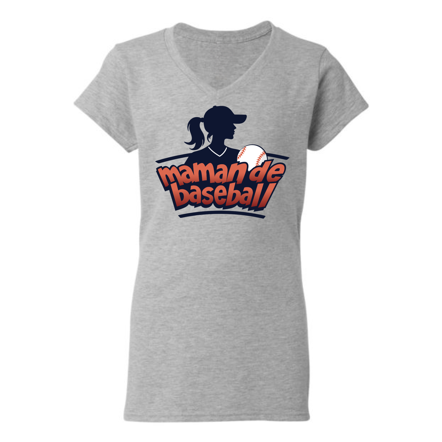 Maman de baseball profil - T-shirt