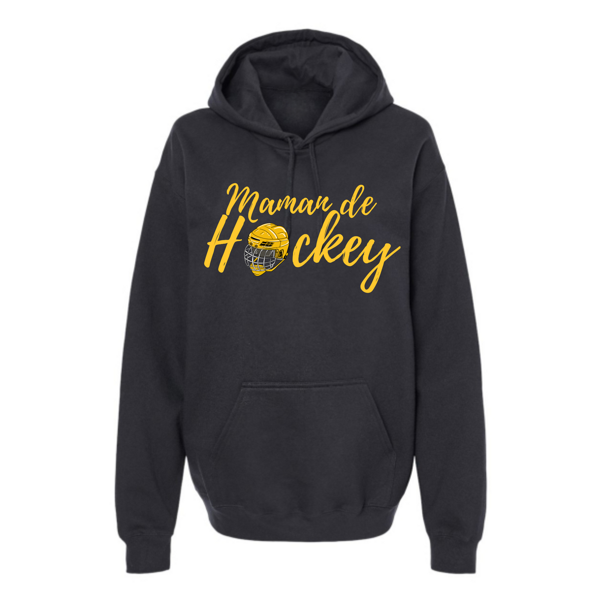 Maman de hockey avec casque - Hoodie - plusieurs options