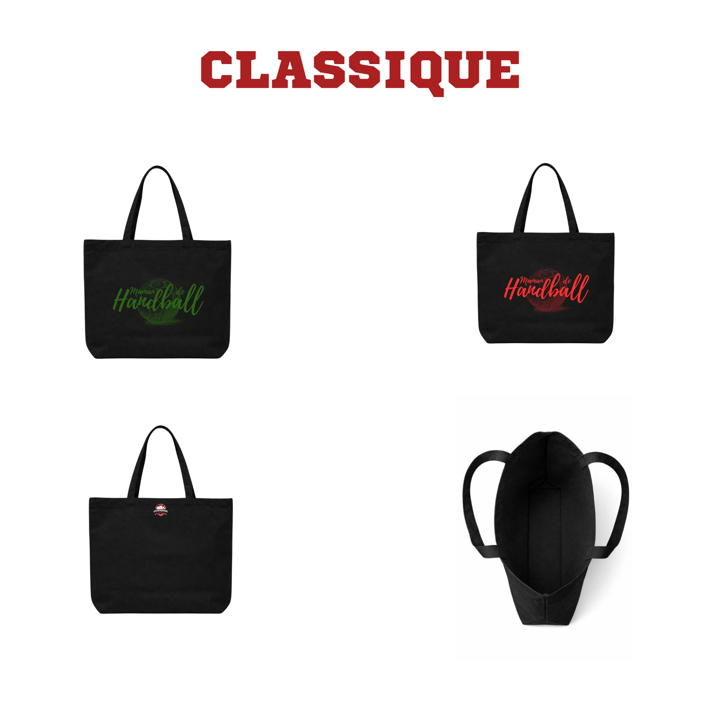 Sac fourre-tout - Maman de handball - vert ou rouge