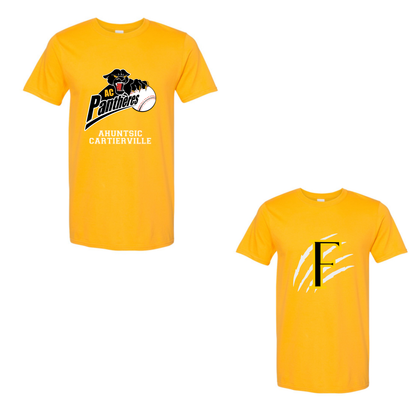 T-shirt unisexe jaune Panthères et Félines