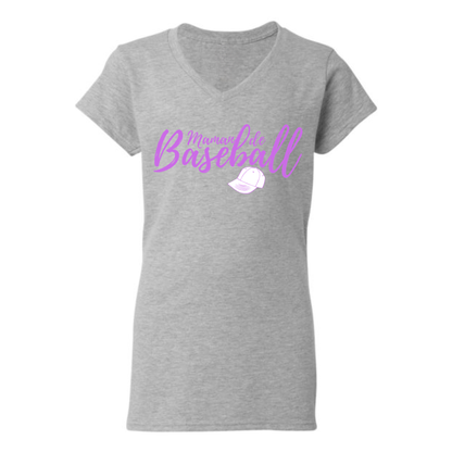 Maman de baseball avec casquette - T-shirt - plusieurs options