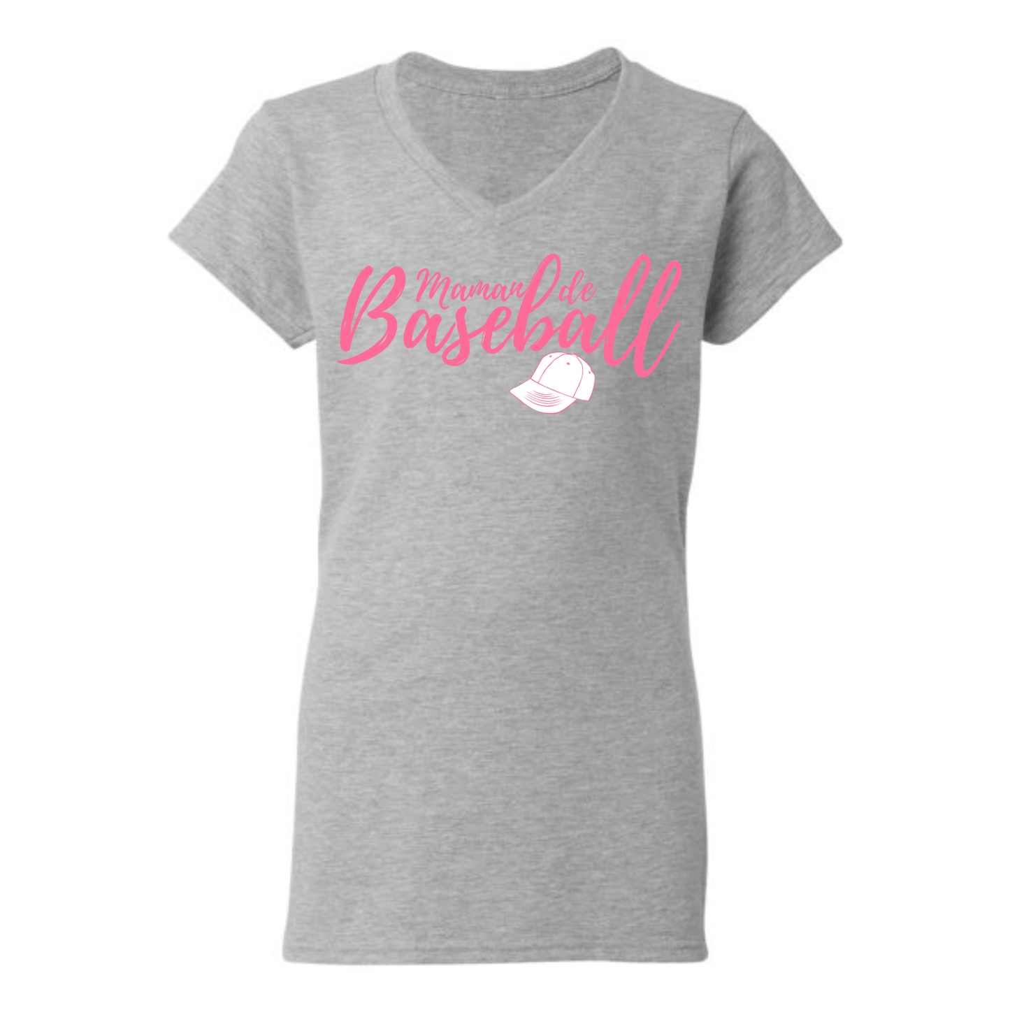 Maman de baseball avec casquette - T-shirt - plusieurs options