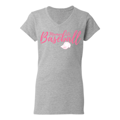 Maman de baseball avec casquette - T-shirt - plusieurs options