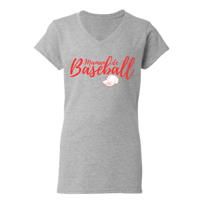 Maman de baseball avec casquette - T-shirt - plusieurs options