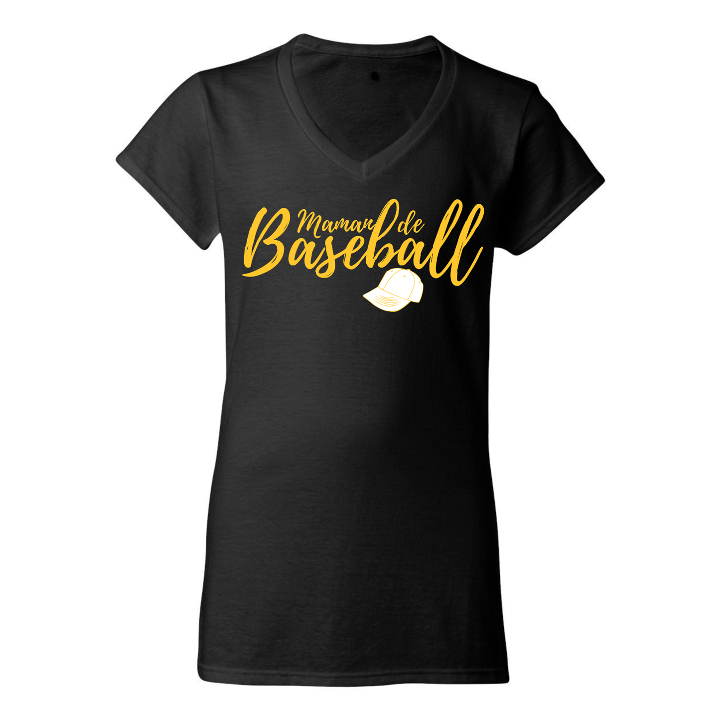 Maman de baseball avec casquette - T-shirt - plusieurs options