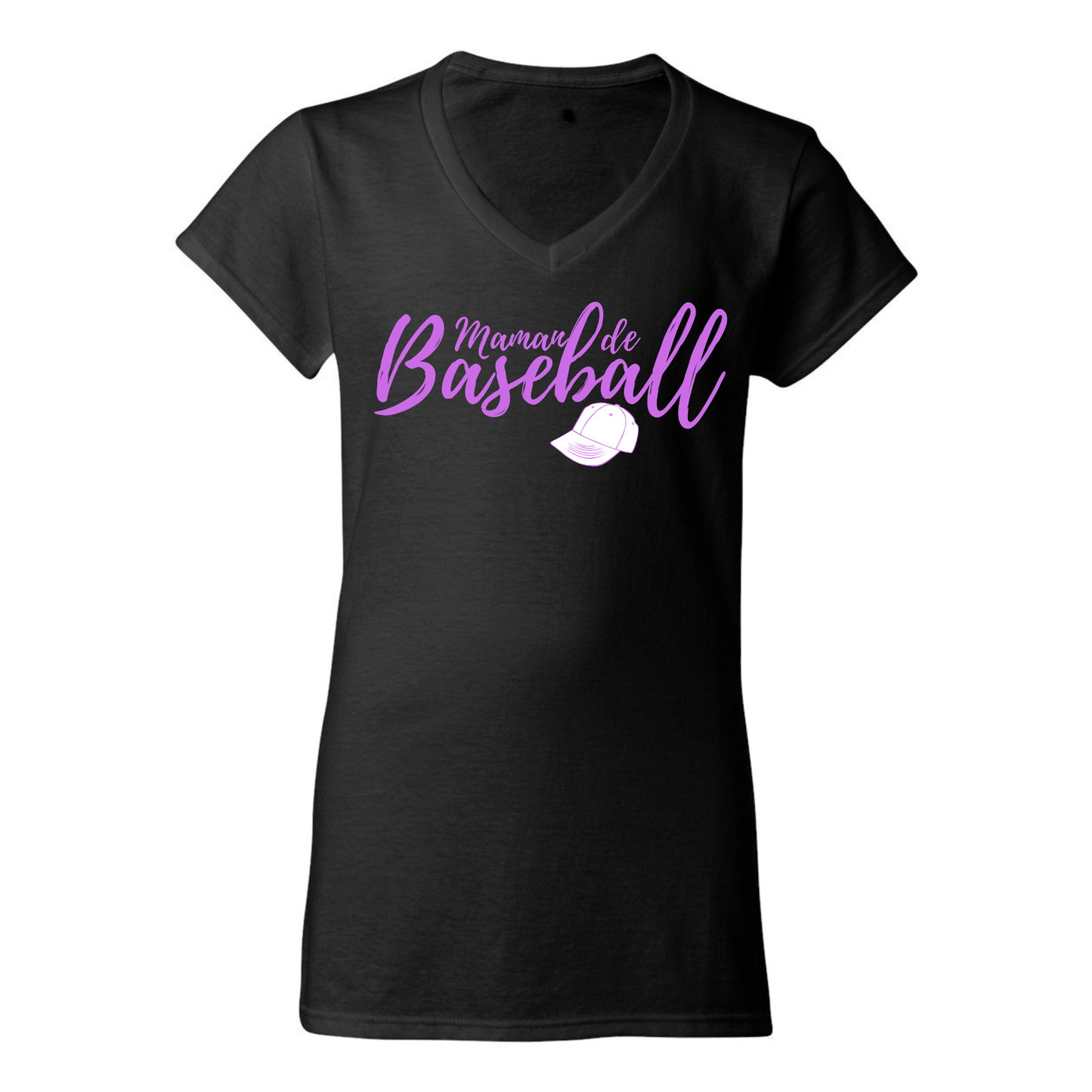 Maman de baseball avec casquette - T-shirt - plusieurs options