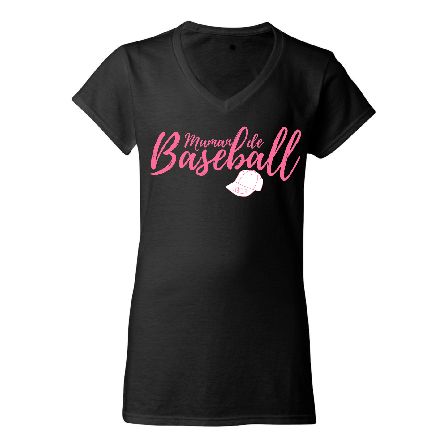 Maman de baseball avec casquette - T-shirt - plusieurs options