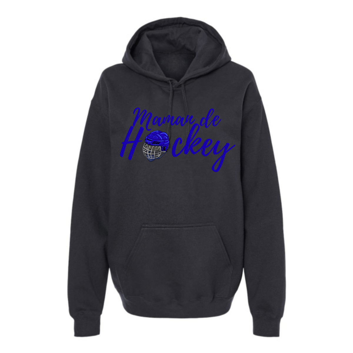 Maman de hockey avec casque - Hoodie - plusieurs options