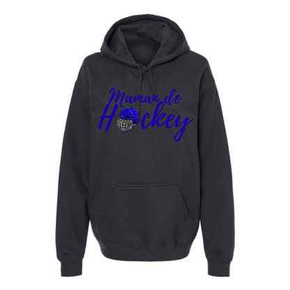 Maman de hockey avec casque - Hoodie - plusieurs options